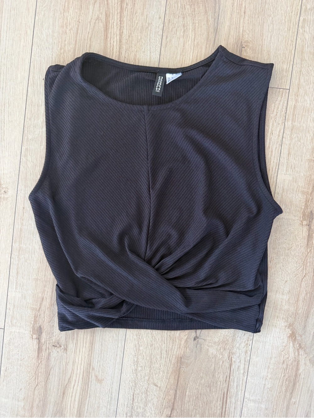 Divided By H&M Black Twist Tank Top